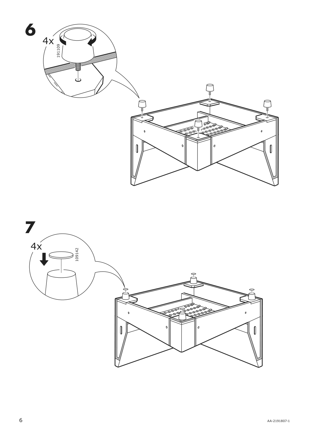 Assembly instructions for IKEA Daretorp corner section frame | Page 6 - IKEA FINNALA sectional, 5-seat corner 393.192.62