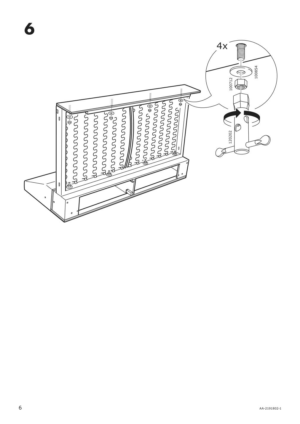 Assembly instructions for IKEA Daretorp frame for loveseat section | Page 6 - IKEA FINNALA crnr sleeper sofa, 5-seat w chaise 095.756.73