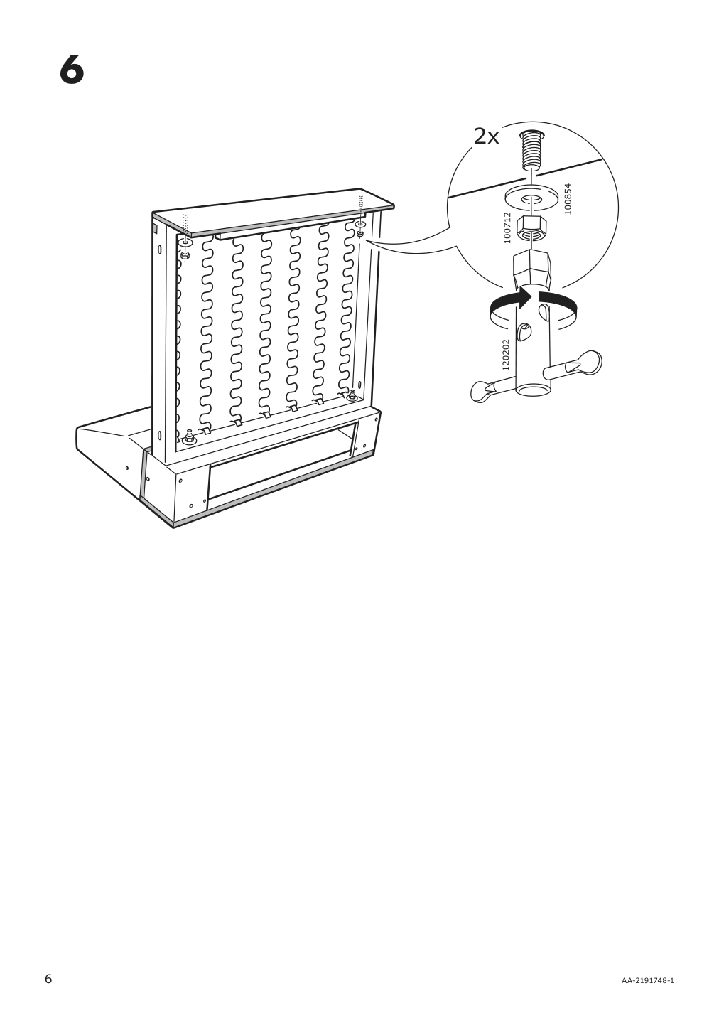 Assembly instructions for IKEA Daretorp frame for one seat section | Page 6 - IKEA FINNALA sectional, 4-seat corner 493.361.43