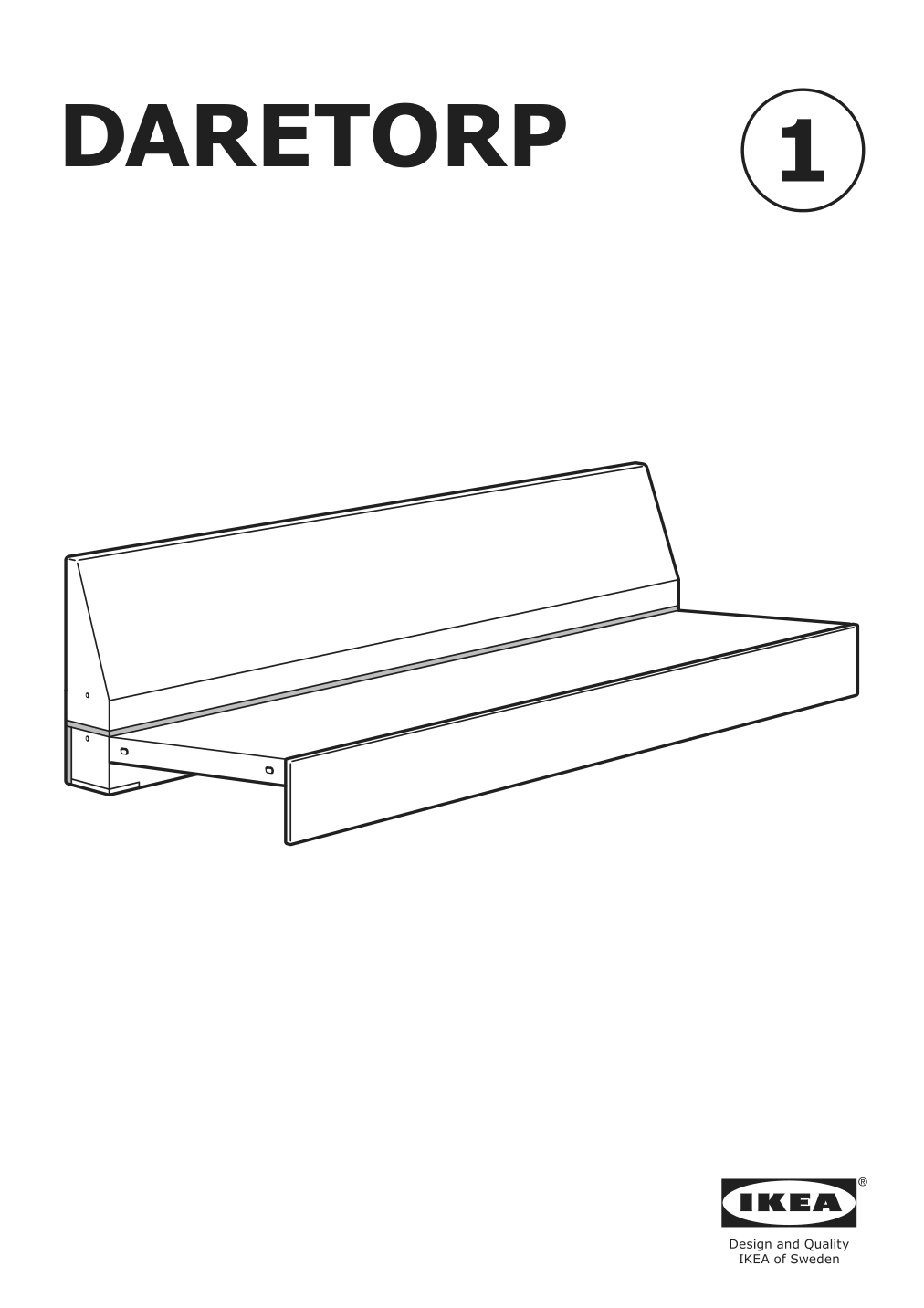 Assembly instructions for IKEA Daretorp frame for sofa section | Page 1 - IKEA FINNALA sectional, 4-seat 993.192.16