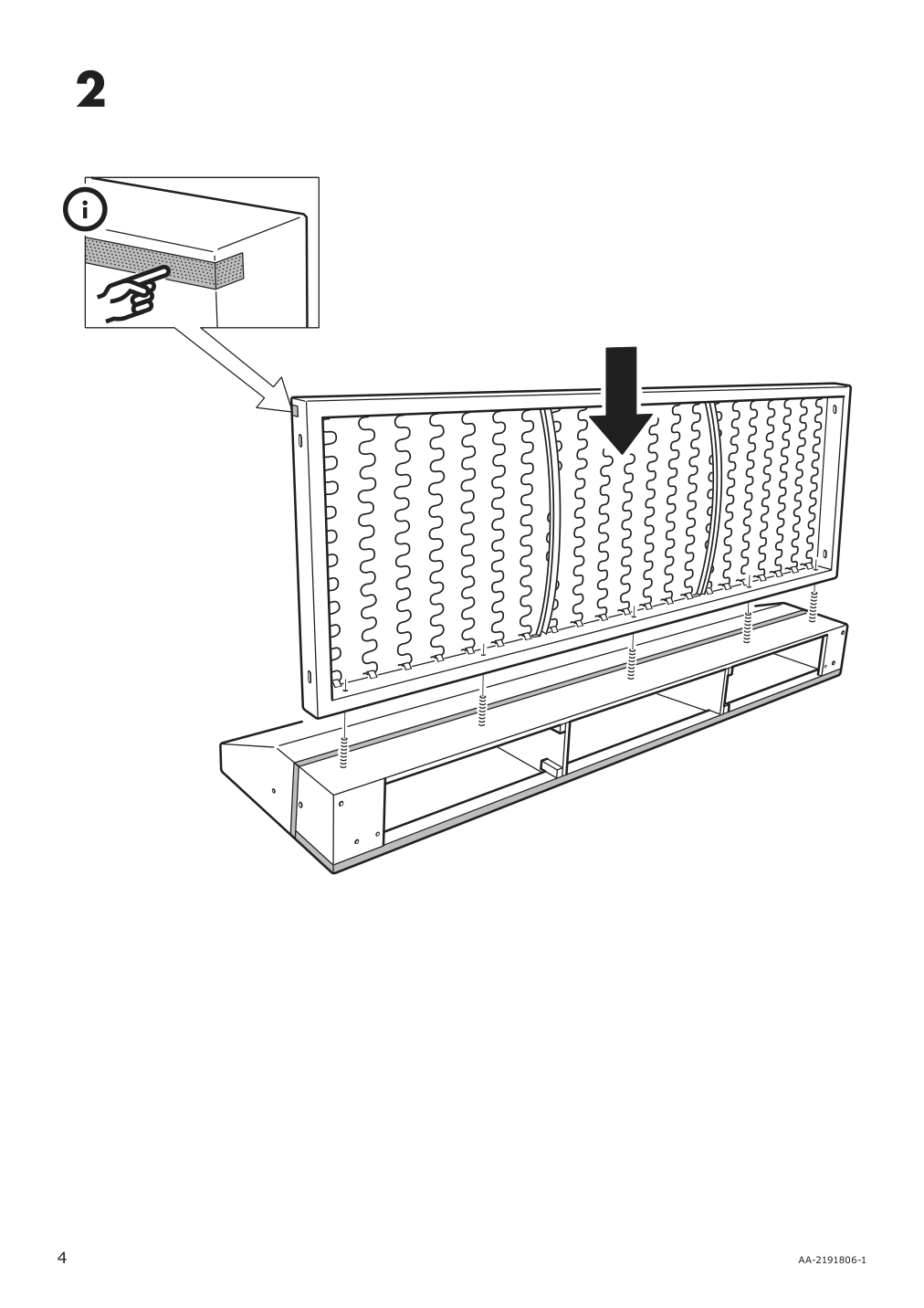 Assembly instructions for IKEA Daretorp frame for sofa section | Page 4 - IKEA FINNALA sectional, 5-seat corner 193.192.58