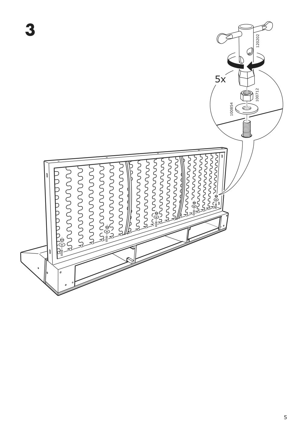 Assembly instructions for IKEA Daretorp frame for sofa section | Page 5 - IKEA FINNALA sectional, 4-seat 793.192.22