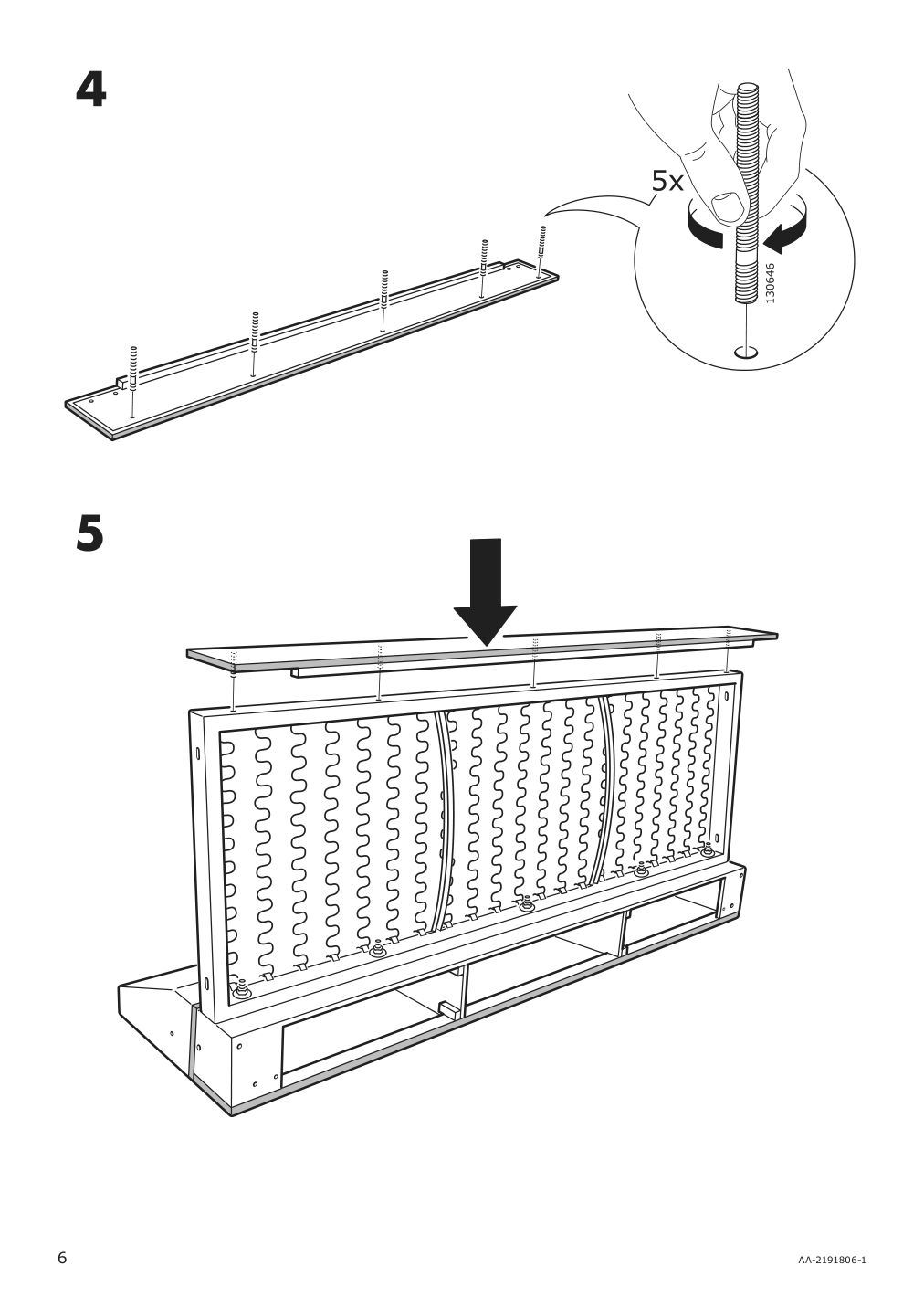 Assembly instructions for IKEA Daretorp frame for sofa section | Page 6 - IKEA HÄRLANDA sofa 393.202.70