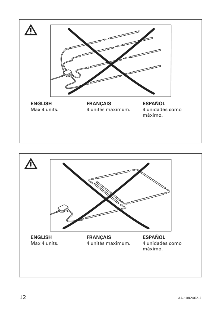 Assembly instructions for IKEA Dioder led 4 piece light strip set white | Page 12 - IKEA DIODER LED 4-piece light strip set 201.194.18