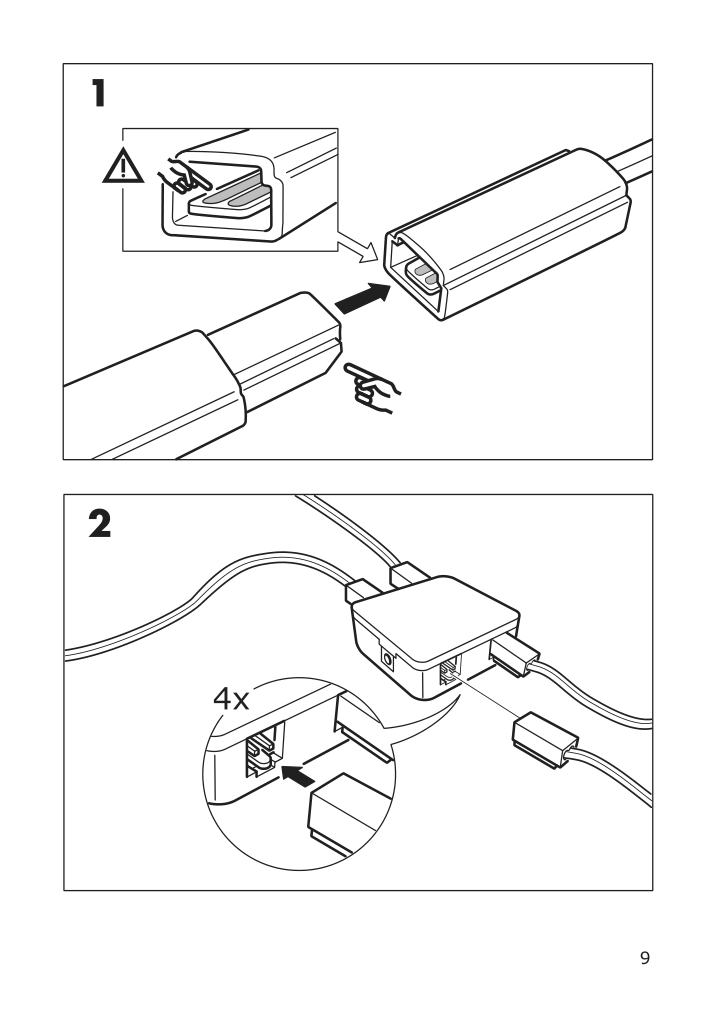 Assembly instructions for IKEA Dioder led 4 piece light strip set white | Page 9 - IKEA DIODER LED 4-piece light strip set 201.194.18