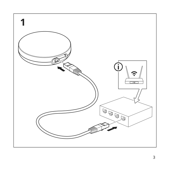 Assembly instructions for IKEA Dirigera hub for smart products white smart | Page 3 - IKEA FYRTUR block-out roller blind w hub kit 494.992.53