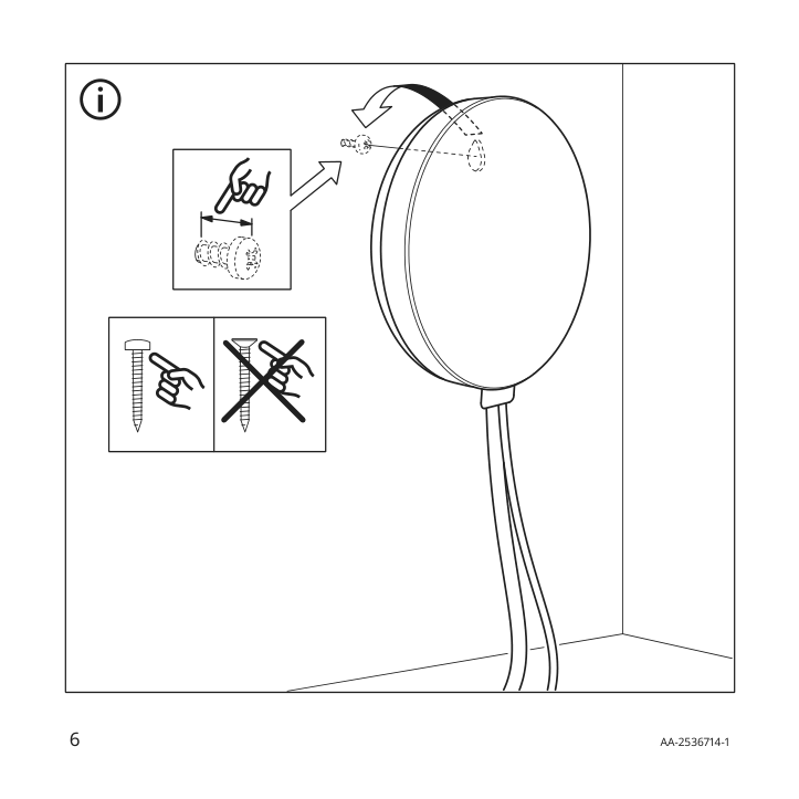 Assembly instructions for IKEA Dirigera hub for smart products white smart | Page 6 - IKEA FYRTUR block-out roller blind w hub kit 494.992.53