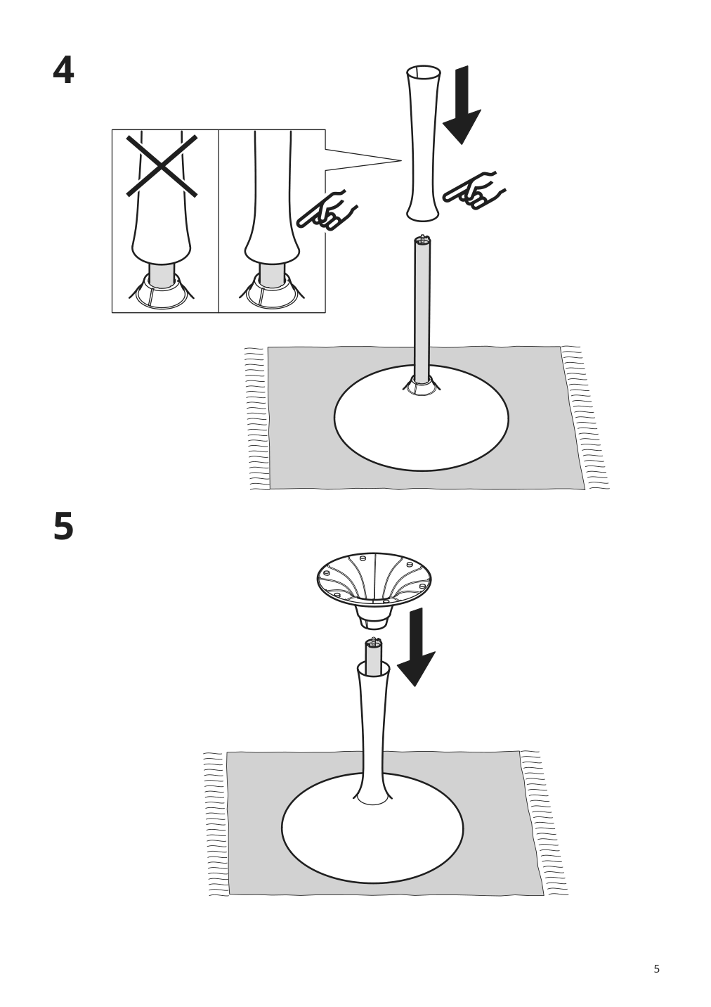 Assembly instructions for IKEA Docksta underframe white | Page 5 - IKEA DOCKSTA / SIGTRYGG table and 4 chairs 794.816.33