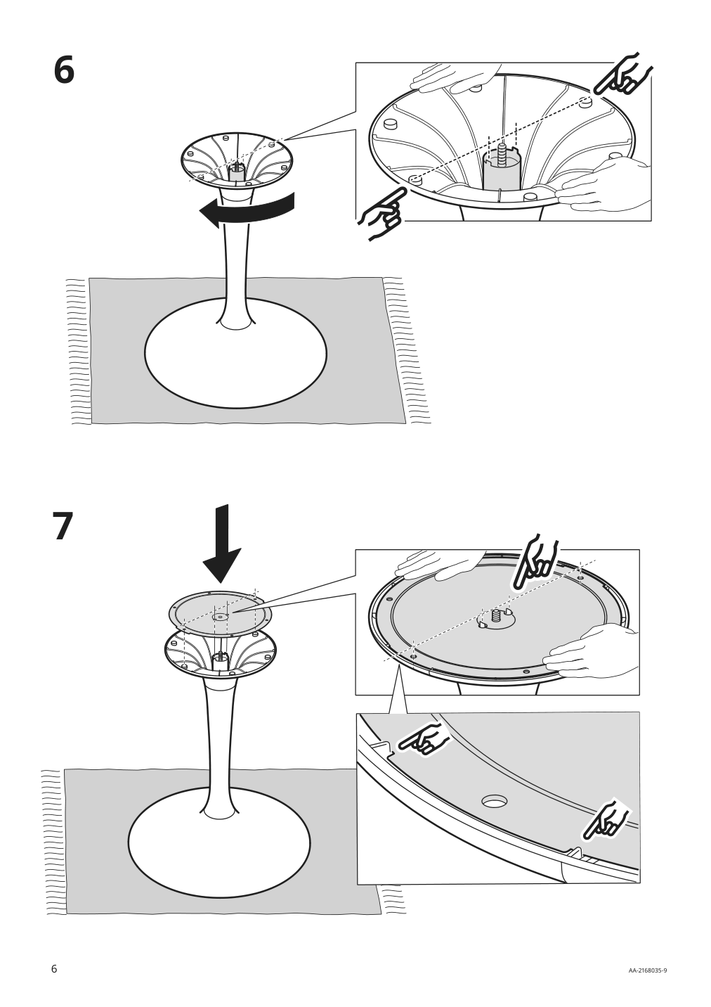 Assembly instructions for IKEA Docksta underframe white | Page 6 - IKEA DOCKSTA / SIGTRYGG table and 4 chairs 794.816.33