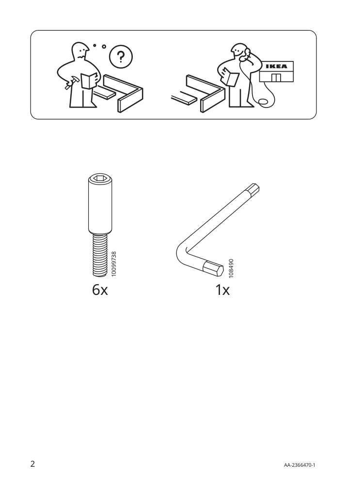 Assembly instructions for IKEA Domsten stool lilac pine | Page 2 - IKEA DOMSTEN stool 605.543.80