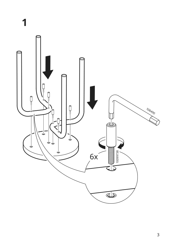 Assembly instructions for IKEA Domsten stool lilac pine | Page 3 - IKEA DOMSTEN stool 605.543.80