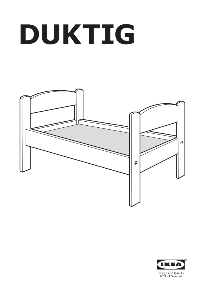 Assembly instructions for IKEA Duktig doll bed with bedlinen set pine multicolor | Page 1 - IKEA DUKTIG doll bed with bedlinen set 400.863.51