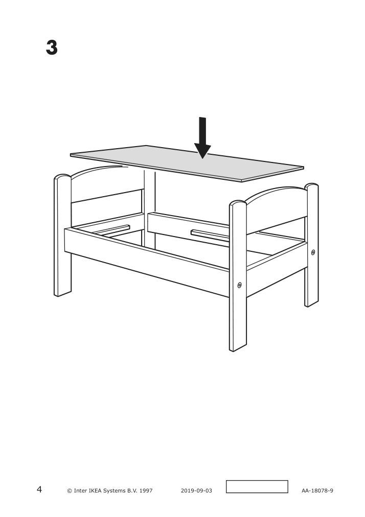 Assembly instructions for IKEA Duktig doll bed with bedlinen set pine multicolor | Page 4 - IKEA DUKTIG doll bed with bedlinen set 400.863.51