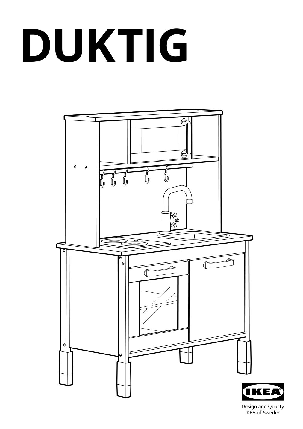 Assembly instructions for IKEA Duktig play kitchen red | Page 1 - IKEA DUKTIG play kitchen 805.577.40