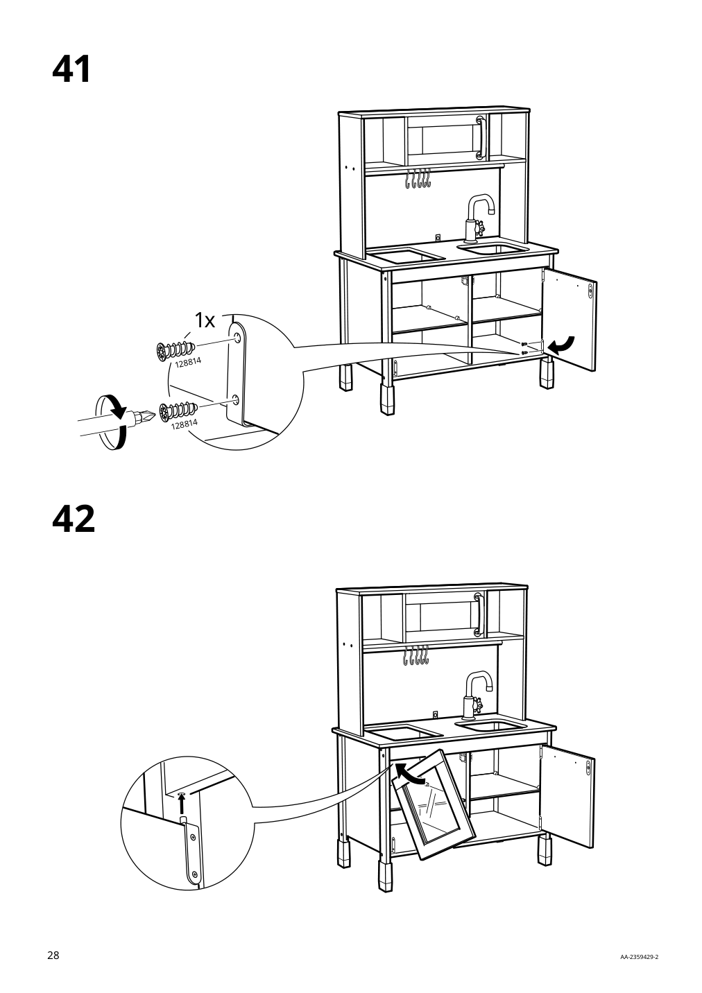 Assembly instructions for IKEA Duktig play kitchen red | Page 28 - IKEA DUKTIG play kitchen 805.577.40