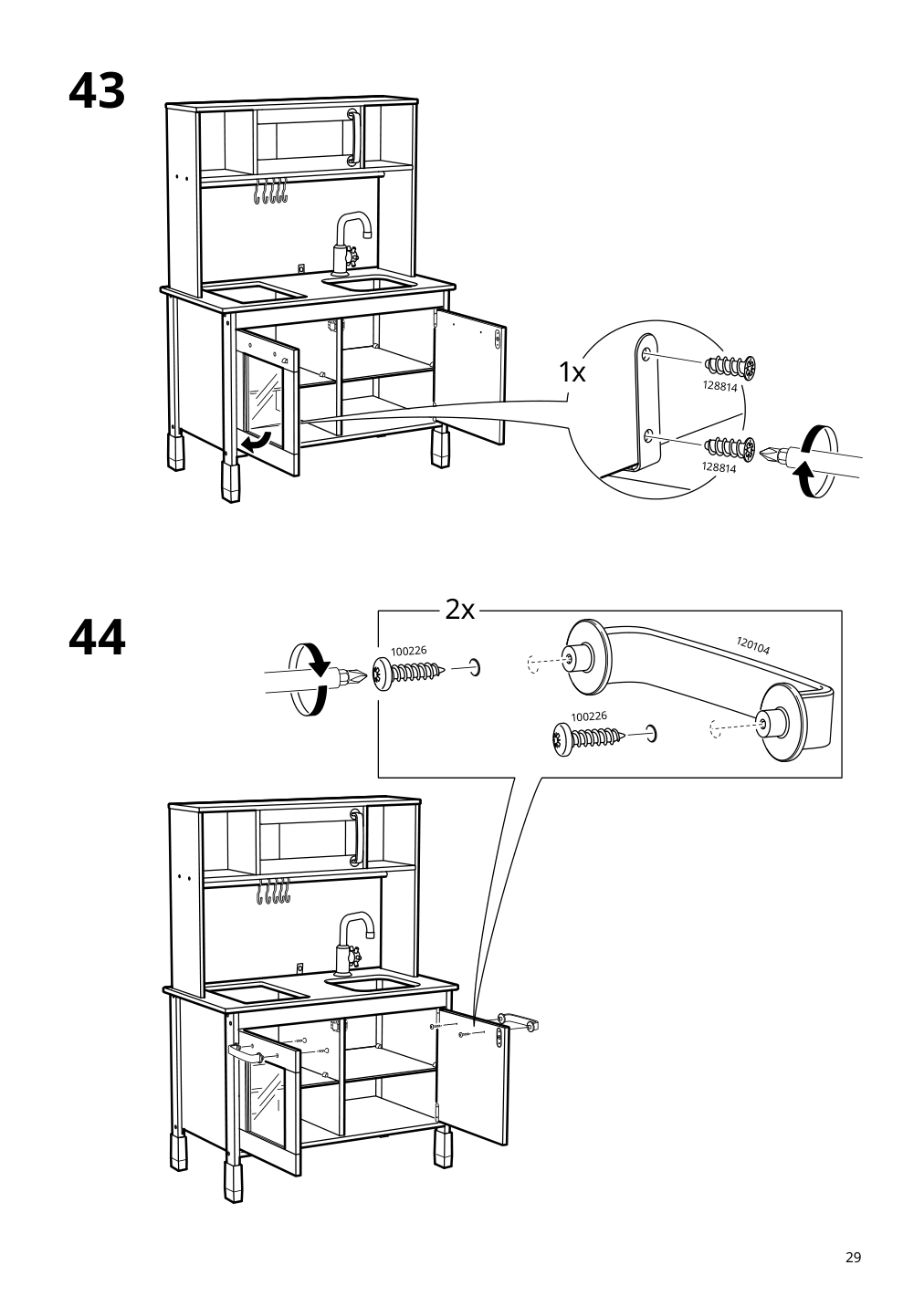 Assembly instructions for IKEA Duktig play kitchen red | Page 29 - IKEA DUKTIG play kitchen 805.577.40