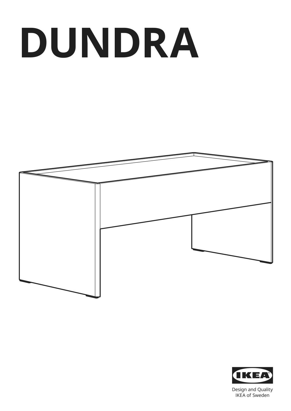 Assembly instructions for IKEA Dundra activity table with storage white gray | Page 1 - IKEA DUNDRA activity table with storage 304.724.99