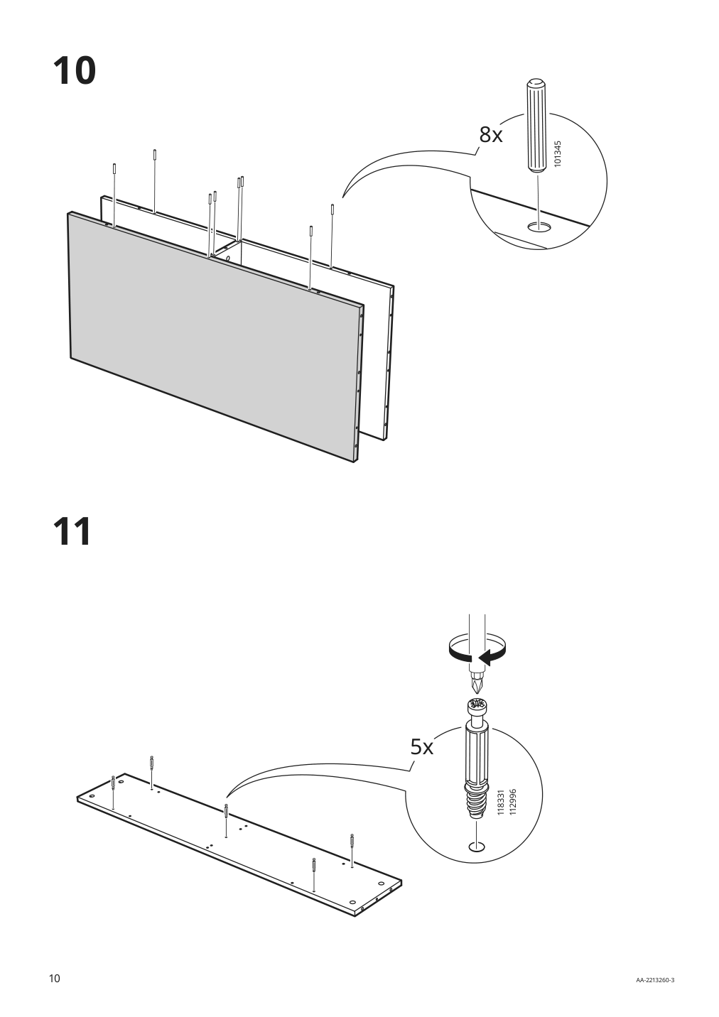 Assembly instructions for IKEA Dundra activity table with storage white gray | Page 10 - IKEA DUNDRA activity table with storage 304.724.99