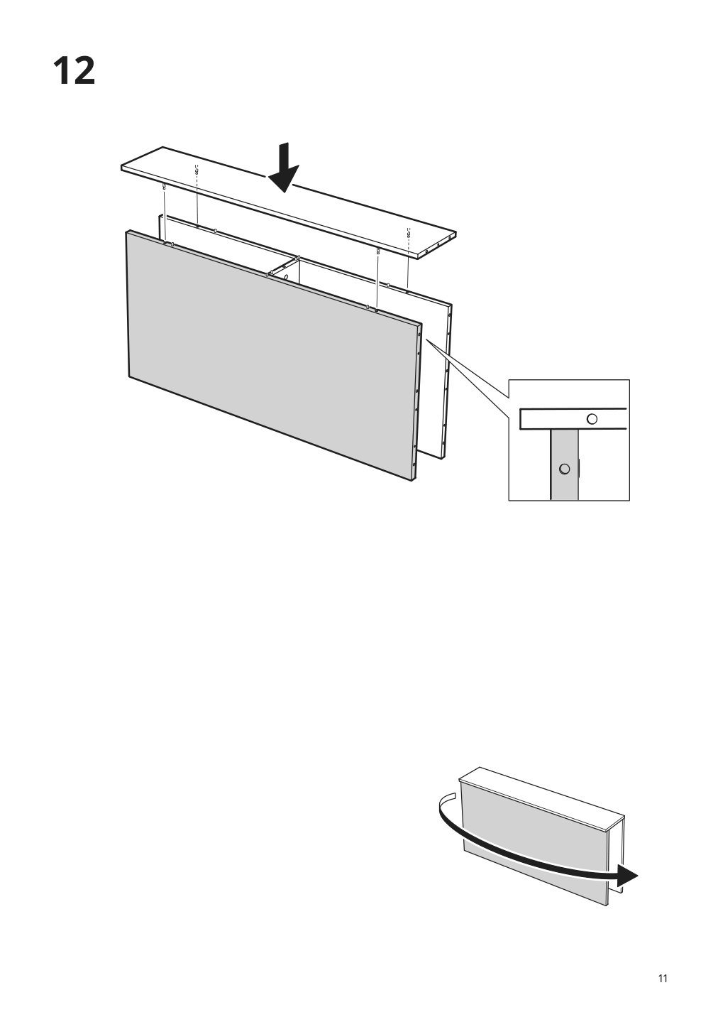 Assembly instructions for IKEA Dundra activity table with storage white gray | Page 11 - IKEA DUNDRA activity table with storage 304.724.99