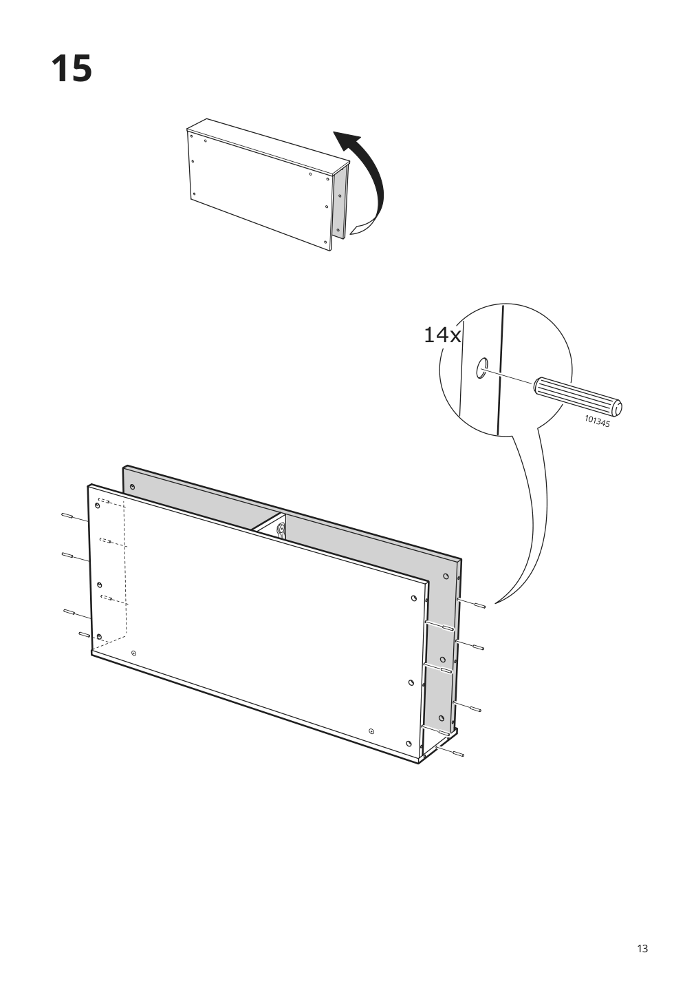 Assembly instructions for IKEA Dundra activity table with storage white gray | Page 13 - IKEA DUNDRA activity table with storage 304.724.99