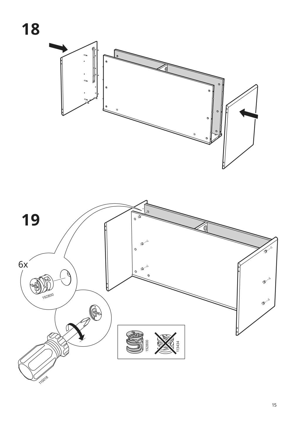 Assembly instructions for IKEA Dundra activity table with storage white gray | Page 15 - IKEA DUNDRA activity table with storage 304.724.99