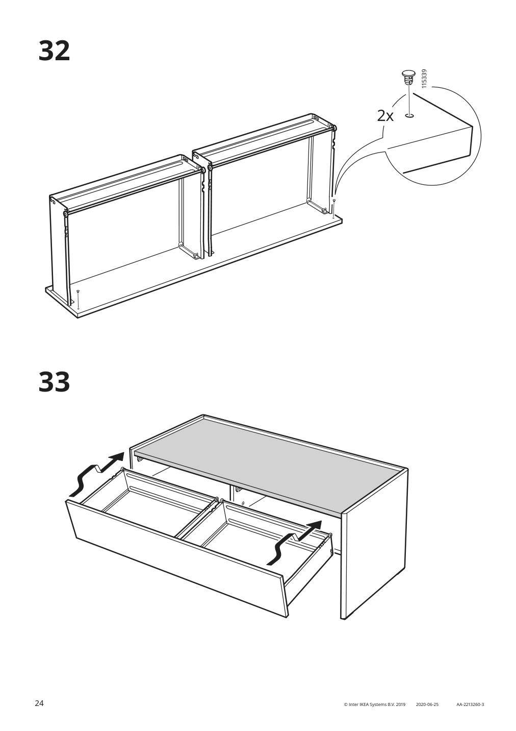 Assembly instructions for IKEA Dundra activity table with storage white gray | Page 24 - IKEA DUNDRA activity table with storage 304.724.99