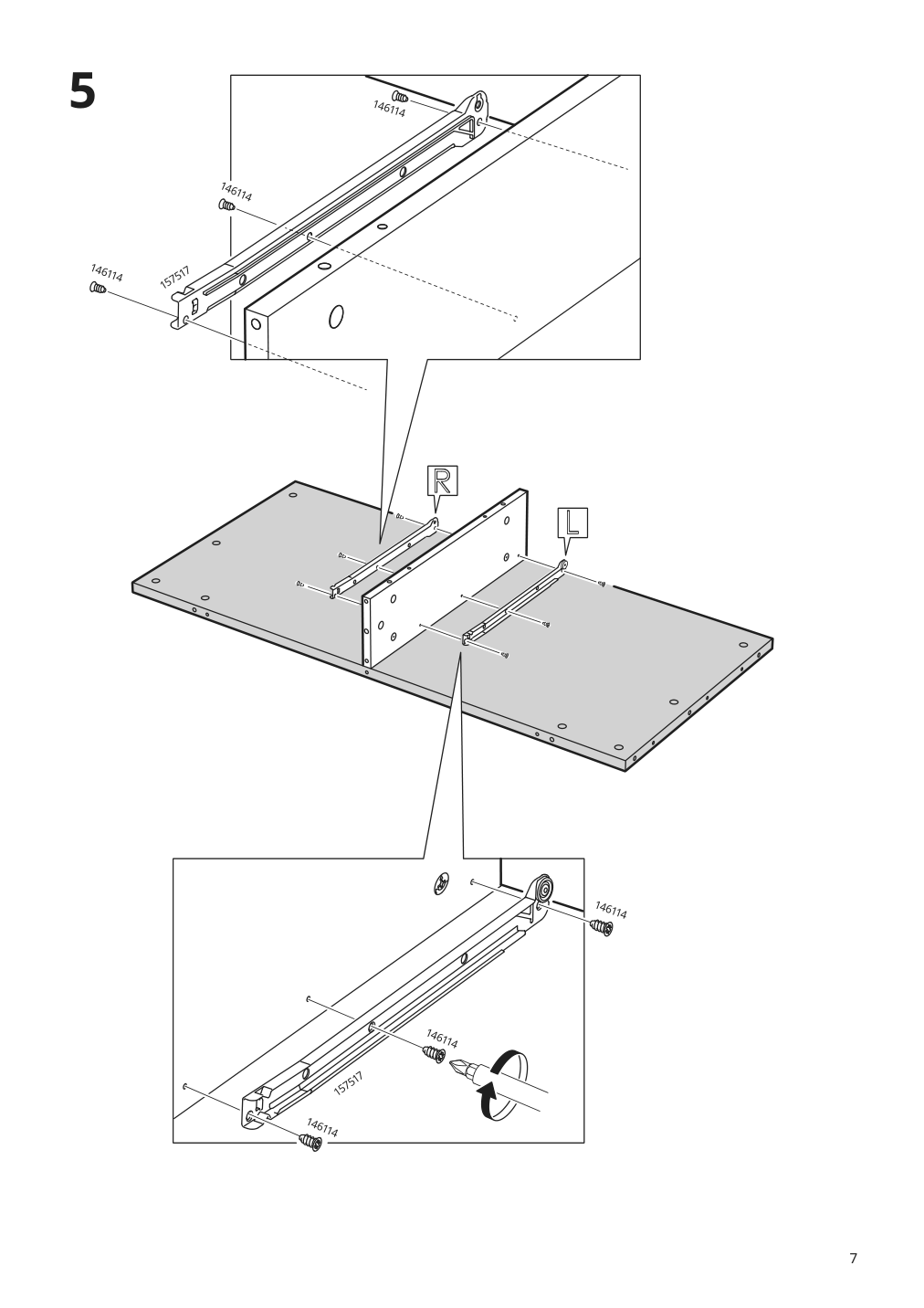 Assembly instructions for IKEA Dundra activity table with storage white gray | Page 7 - IKEA DUNDRA activity table with storage 304.724.99