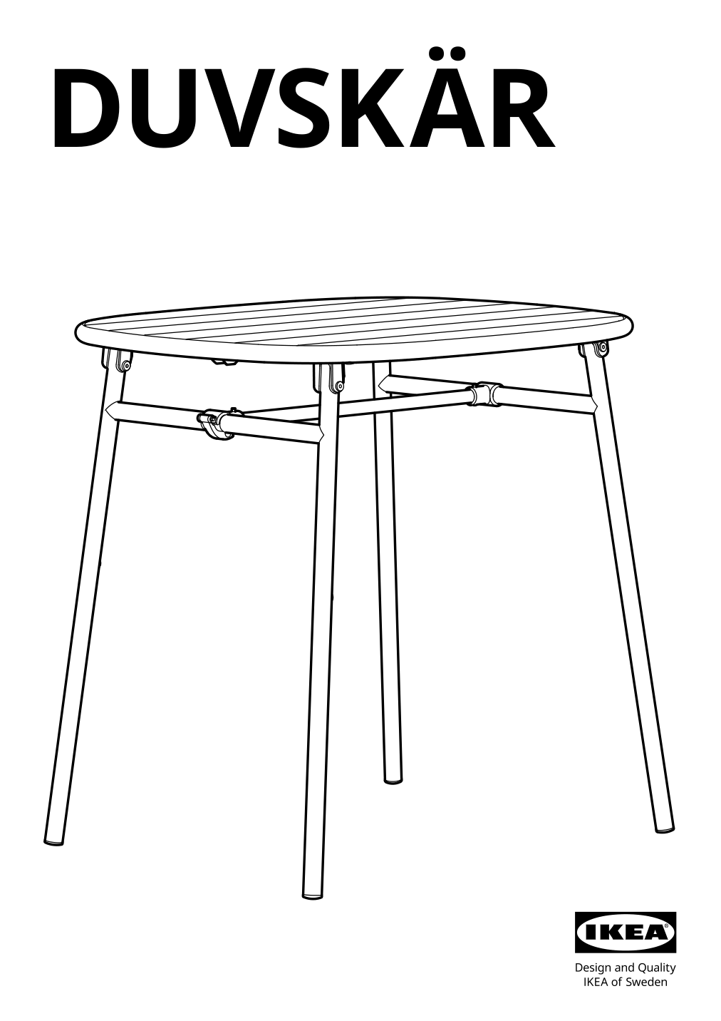 Assembly instructions for IKEA Duvskaer table outdoor black blue eucalyptus | Page 1 - IKEA DUVSKÄR bistro set 794.948.62