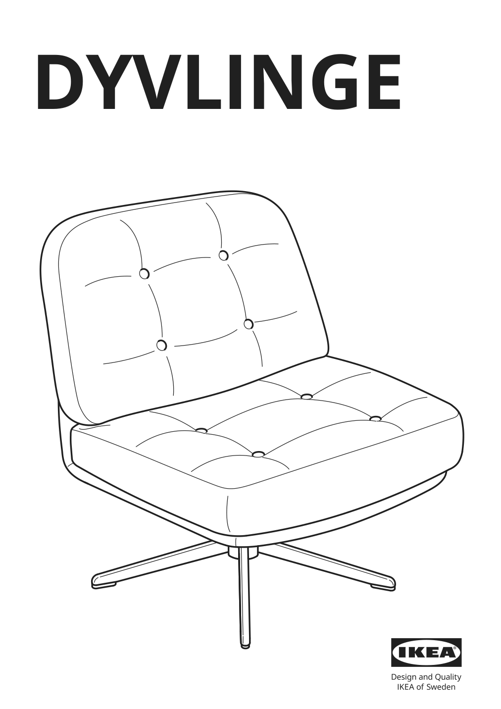 Assembly instructions for IKEA Dyvlinge swivel chair kelinge green | Page 1 - IKEA DYVLINGE swivel chair 605.551.53