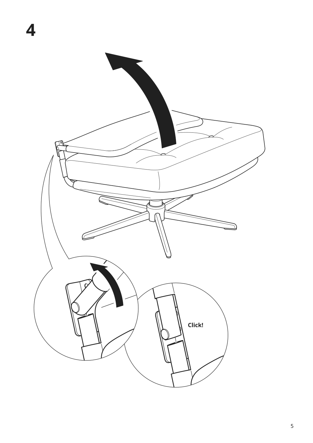 Assembly instructions for IKEA Dyvlinge swivel chair kelinge green | Page 5 - IKEA DYVLINGE swivel chair 605.551.53