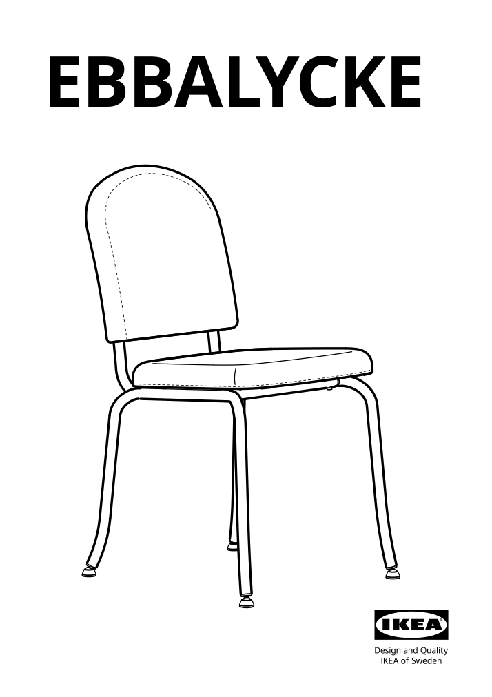 Assembly instructions for IKEA Ebbalycke chair idekulla beige | Page 1 - IKEA DANDERYD / EBBALYCKE table and 2 chairs 895.601.06