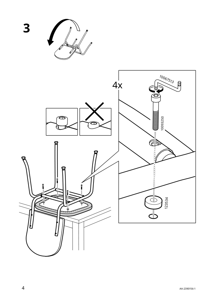 Assembly instructions for IKEA Ebbalycke chair idekulla beige | Page 4 - IKEA DANDERYD / EBBALYCKE table and 2 chairs 895.601.06