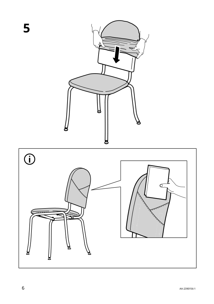 Assembly instructions for IKEA Ebbalycke chair idekulla beige | Page 6 - IKEA DANDERYD / EBBALYCKE table and 2 chairs 895.601.06