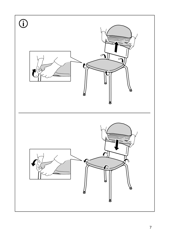 Assembly instructions for IKEA Ebbalycke chair idekulla beige | Page 7 - IKEA DANDERYD / EBBALYCKE table and 2 chairs 895.601.06