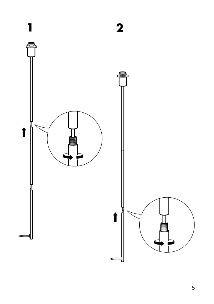 Assembly instructions for IKEA Ebbemala floor lamp brass color | Page 5 - IKEA EBBEMÅLA floor lamp 905.183.38