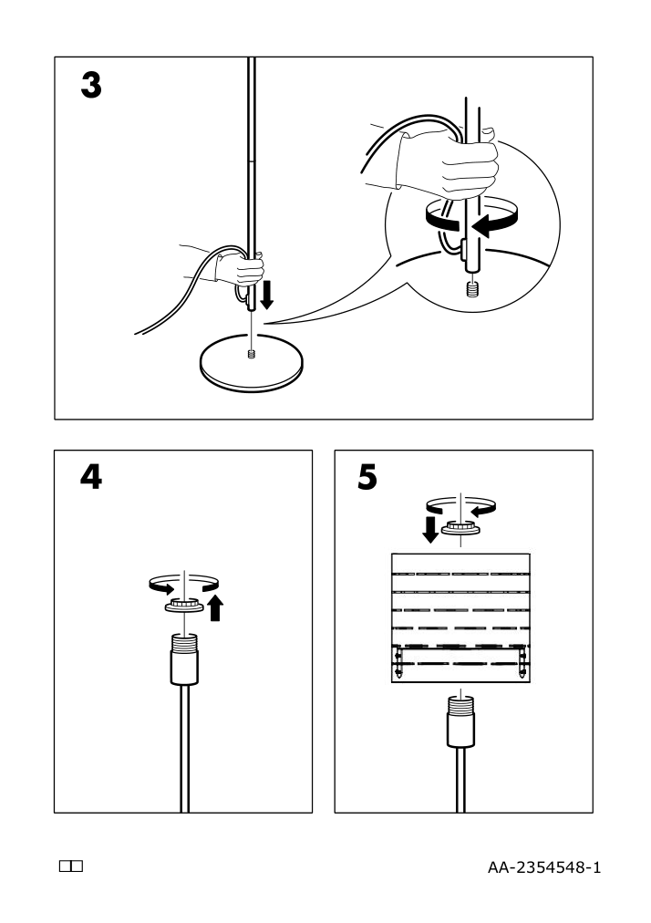 Assembly instructions for IKEA Ebbemala floor lamp brass color | Page 6 - IKEA EBBEMÅLA floor lamp 905.183.38