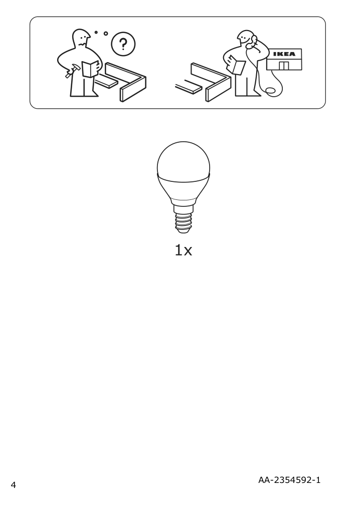 Assembly instructions for IKEA Ebbemala floor lamp with led bulb brass color | Page 4 - IKEA EBBEMÅLA floor lamp with LED bulb 805.182.49