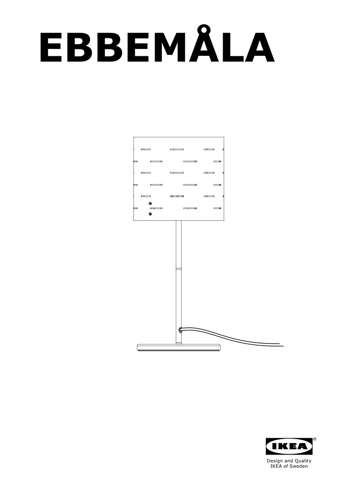 Assembly instructions for IKEA Ebbemala table lamp brass color | Page 1 - IKEA EBBEMÅLA table lamp 505.183.35