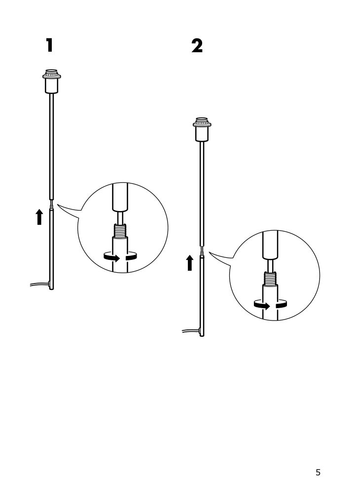 Assembly instructions for IKEA Ebbemala table lamp brass color | Page 5 - IKEA EBBEMÅLA table lamp 505.183.35