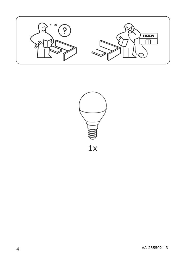 Assembly instructions for IKEA Ebbemala table lamp with led bulb brass color | Page 4 - IKEA EBBEMÅLA table lamp with LED bulb 005.182.48