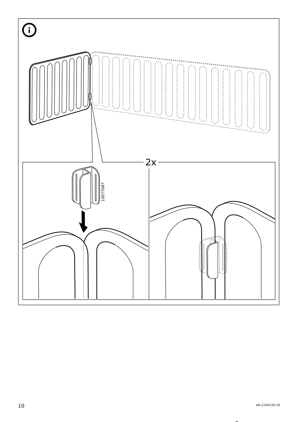 Assembly instructions for IKEA Eilif screen for desk gray | Page 10 - IKEA BEKANT desk with screen 293.873.79