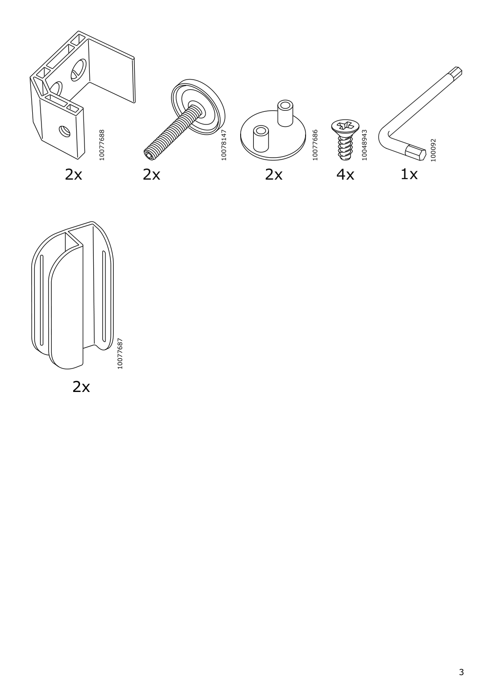 Assembly instructions for IKEA Eilif screen for desk gray | Page 3 - IKEA BEKANT desk with screen 393.873.88