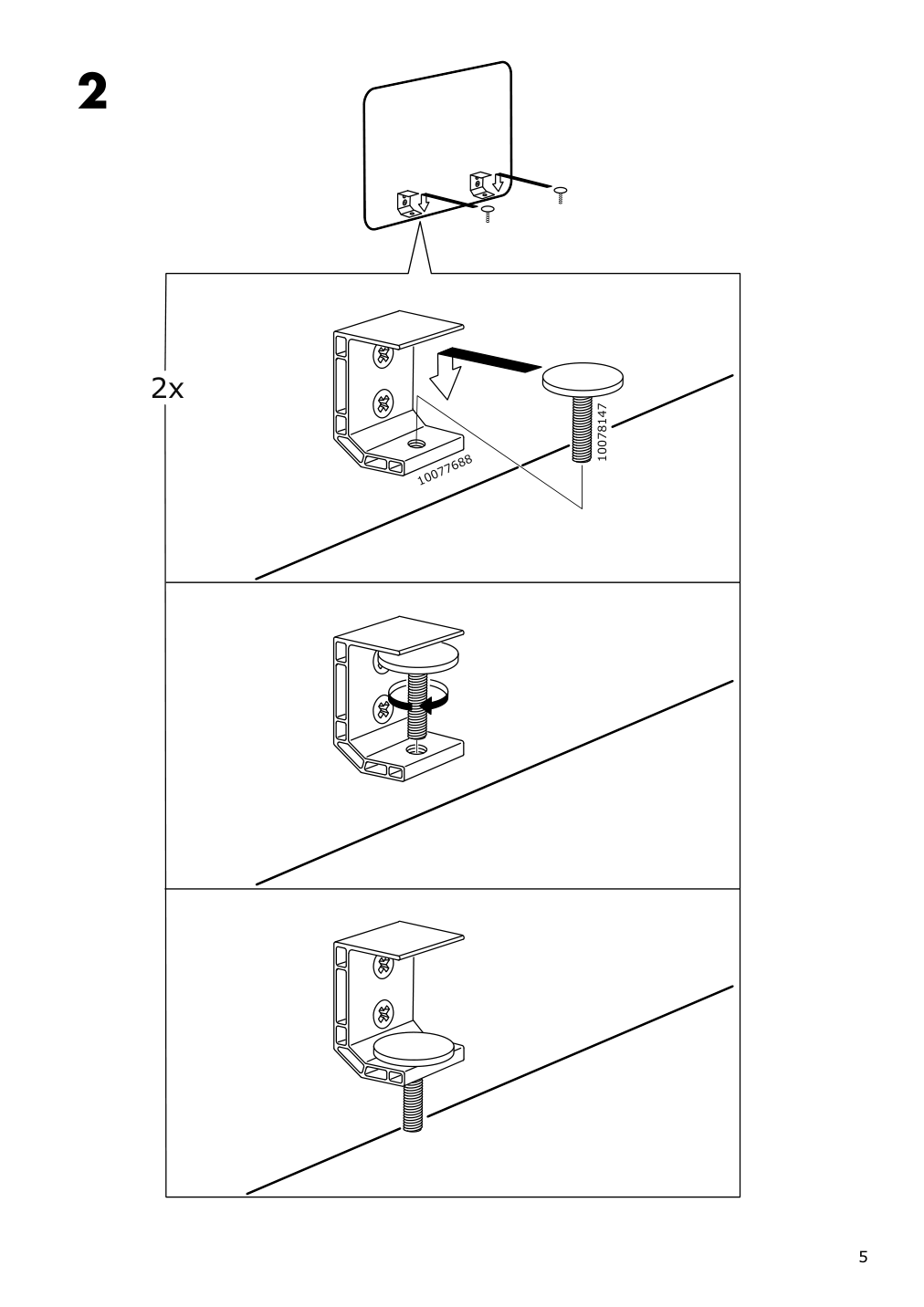 Assembly instructions for IKEA Eilif screen for desk gray | Page 5 - IKEA BEKANT desk with screen 793.873.91