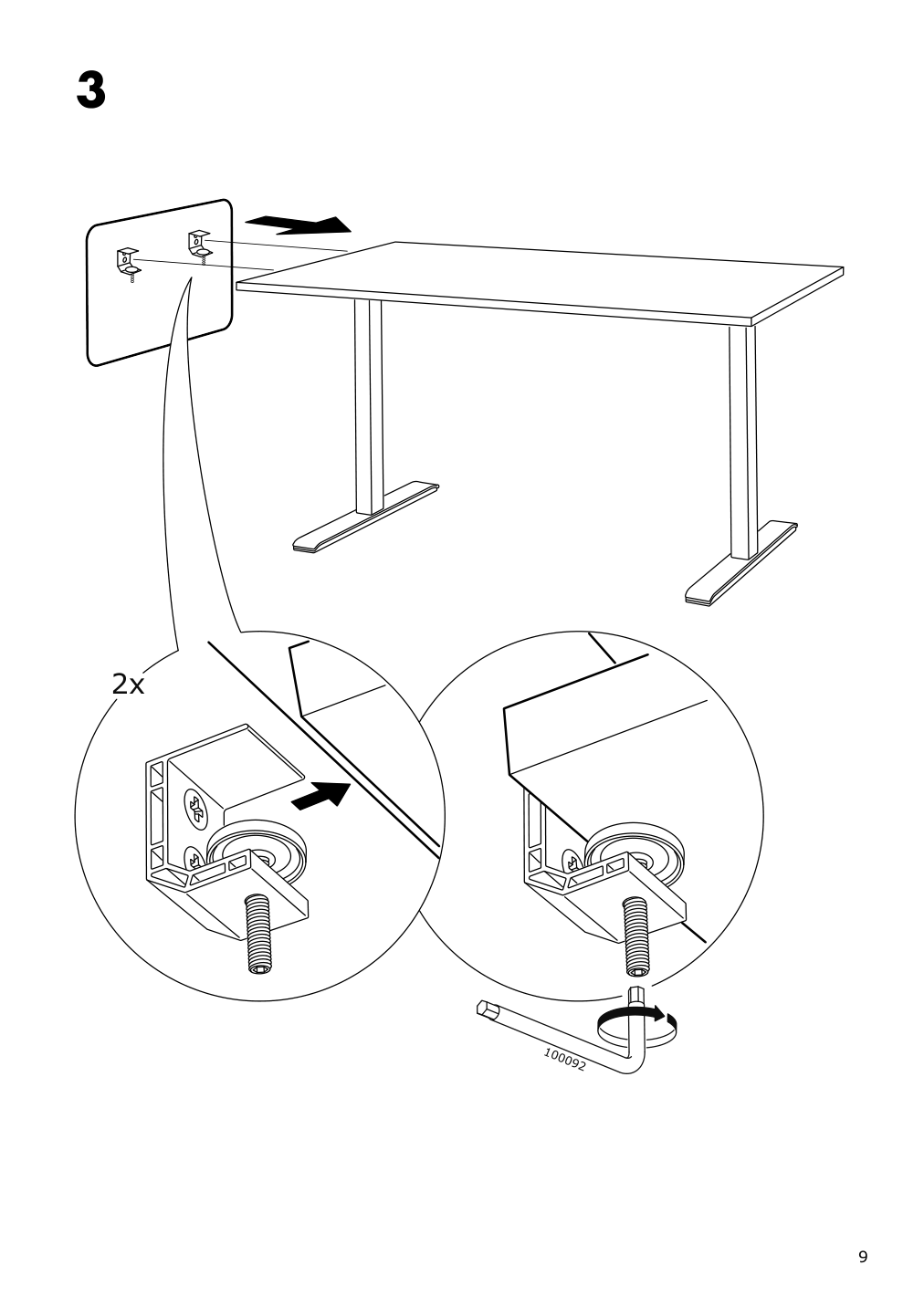 Assembly instructions for IKEA Eilif screen for desk gray | Page 9 - IKEA BEKANT desk with screen 293.873.79