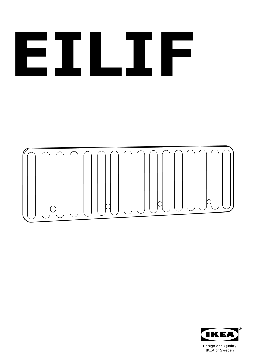 Assembly instructions for IKEA Eilif screen for desk gray | Page 1 - IKEA EILIF screen for desk 704.669.34