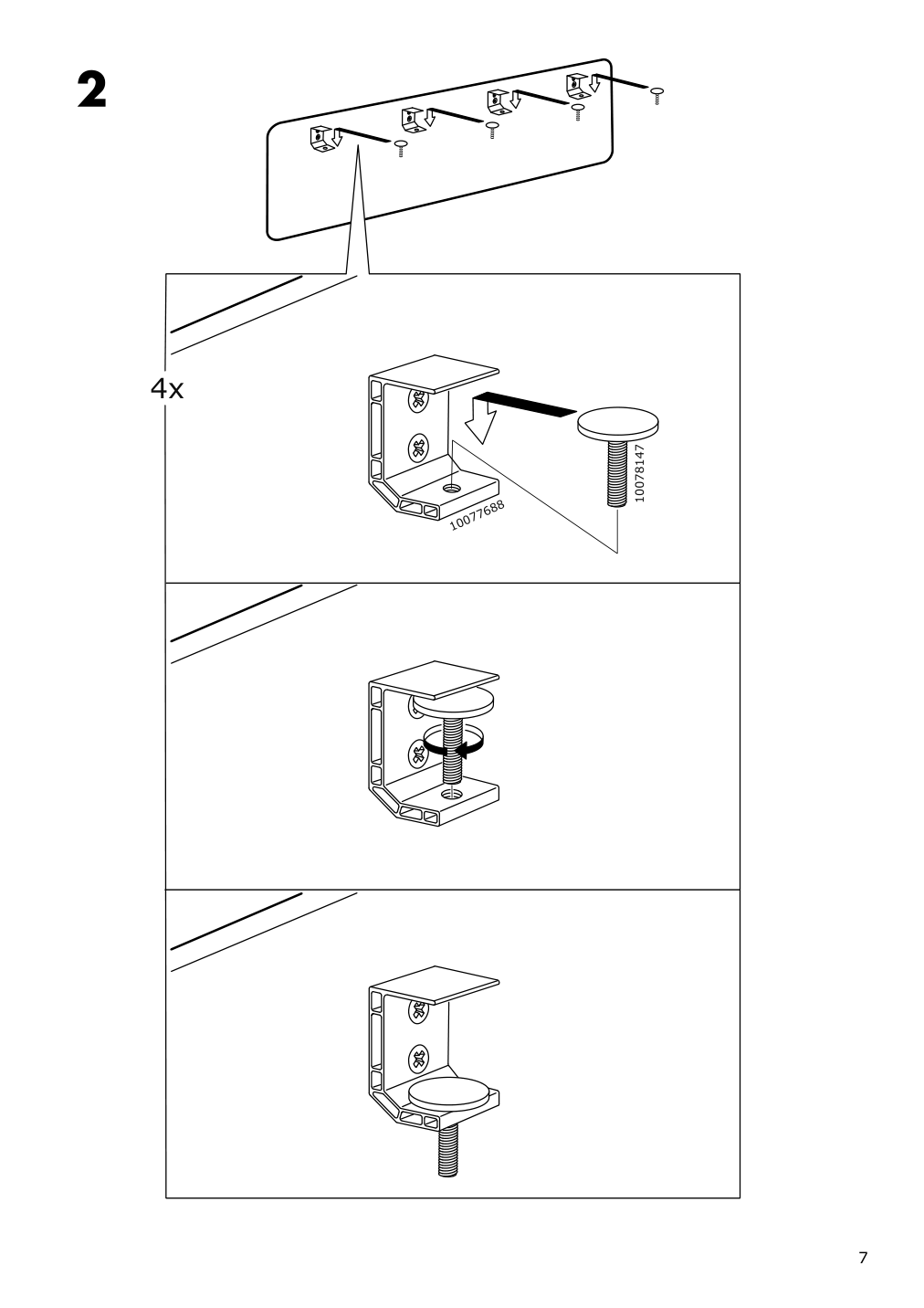 Assembly instructions for IKEA Eilif screen for desk gray | Page 7 - IKEA EILIF screen for desk 704.669.34