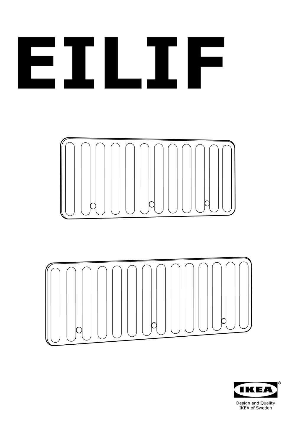 Assembly instructions for IKEA Eilif screen for desk gray | Page 1 - IKEA BEKANT desk with screen 693.872.97