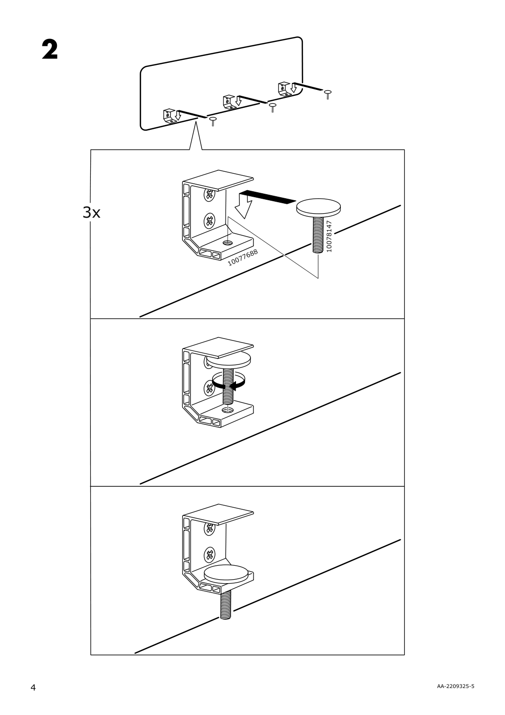 Assembly instructions for IKEA Eilif screen for desk gray | Page 4 - IKEA BEKANT desk with screen 693.872.97