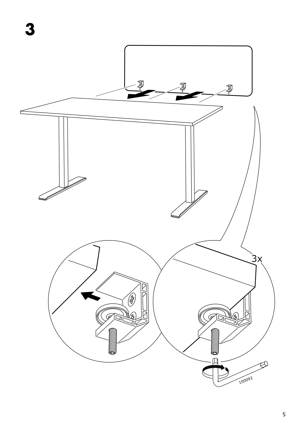 Assembly instructions for IKEA Eilif screen for desk gray | Page 5 - IKEA BEKANT desk with screen 693.872.97