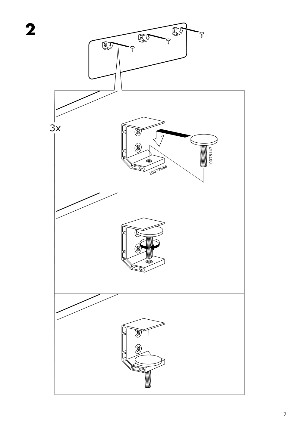 Assembly instructions for IKEA Eilif screen for desk gray | Page 7 - IKEA BEKANT desk with screen 693.872.97